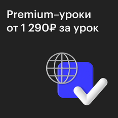 Индивидуальные занятия с premium - преподавателем 